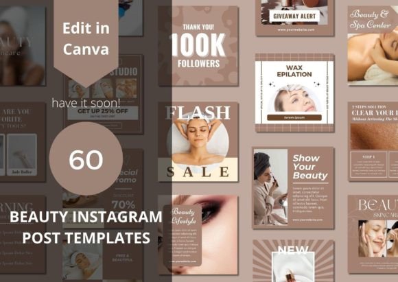 60 Beauty Social Media Canva Templates for Stunning Profiles