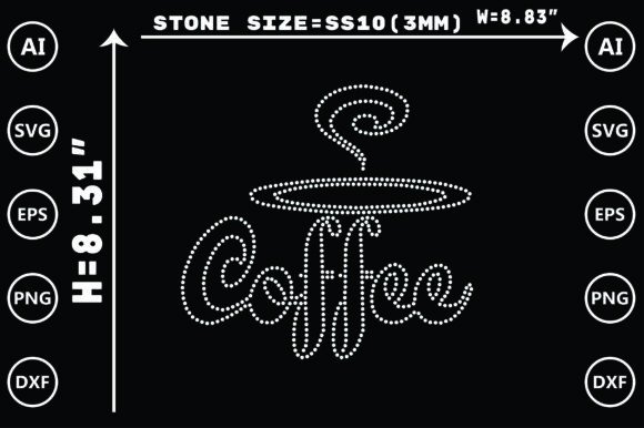 Coffee Rhinestone Templates: A Sparkling Asset for Your Brand