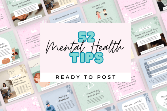 Elevate Your Brand with 52 Mental Health Canva Templates