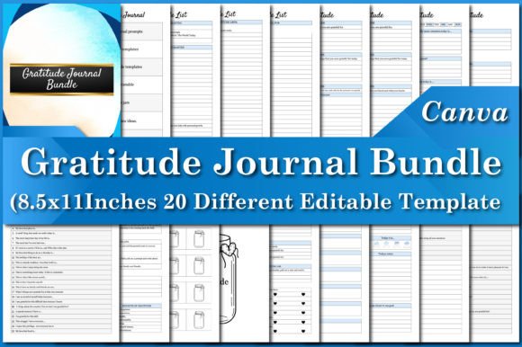 Gratitude Journal Bundle Canva Templates: Your All-in-One Design Kit