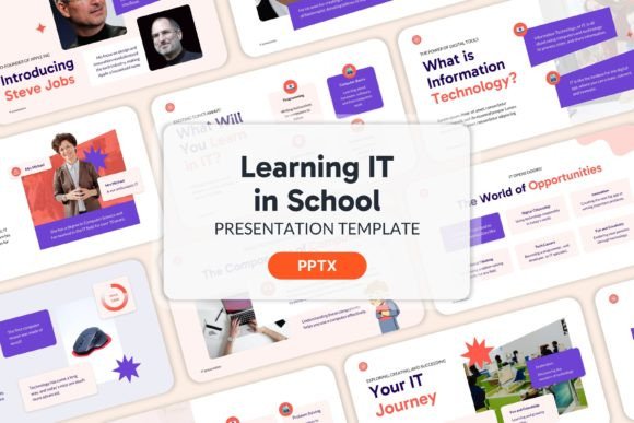 Learning IT in School - PPT Templates: Your Professional Design Shortcut