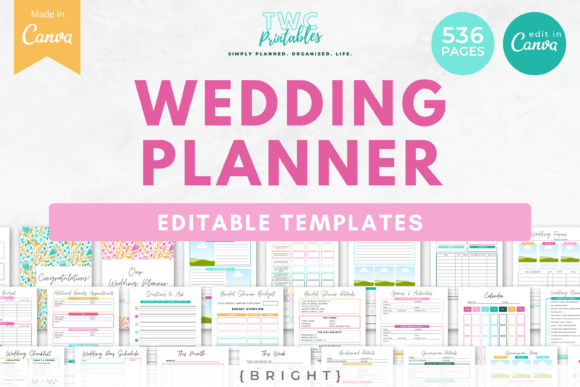 Organize Your Dream Wedding with Bright Canva Templates