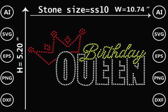 Queen Rhinestone Templates: Instant Digital Assets
