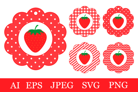 Strawberry Gift Tags Templates SVG: A Sweet Addition to Your Designs